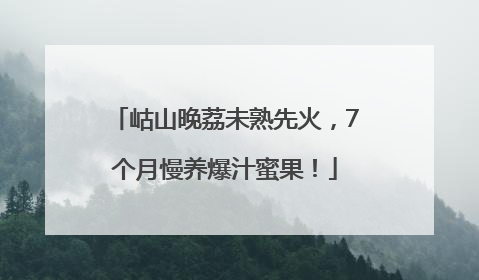 岵山晚荔未熟先火，7个月慢养爆汁蜜果！