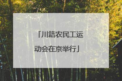 川籍农民工运动会在京举行