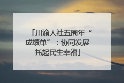 川渝人社五周年“成绩单”：协同发展托起民生幸福