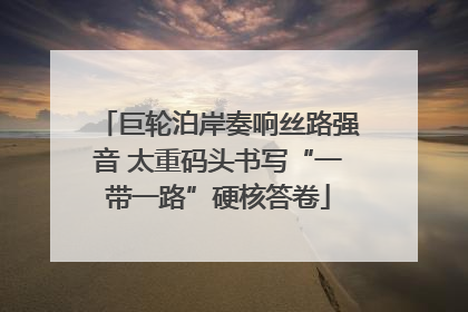 巨轮泊岸奏响丝路强音 太重码头书写“一带一路”硬核答卷