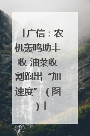 广信：农机轰鸣助丰收 油菜收割跑出“加速度”（图）