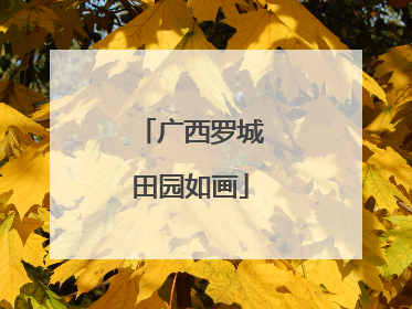 广西罗城田园如画