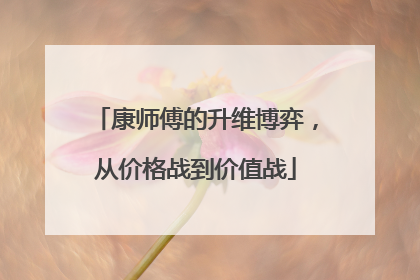 康师傅的升维博弈，从价格战到价值战