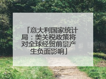 意大利国家统计局：美关税政策将对全球经贸前景产生负面影响