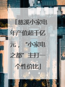 慈溪小家电年产值超千亿元，“小家电之都”主打一个性价比
