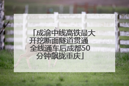 成渝中线高铁最大开挖断面隧道贯通 全线通车后成都50分钟飙拢重庆