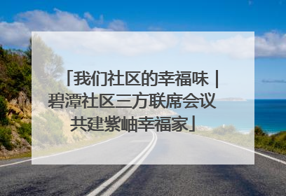 我们社区的幸福味｜碧潭社区三方联席会议共建紫岫幸福家