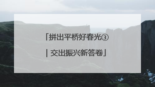 拼出平桥好春光③｜交出振兴新答卷