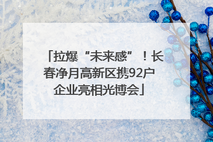 拉爆“未来感”！长春净月高新区携92户企业亮相光博会
