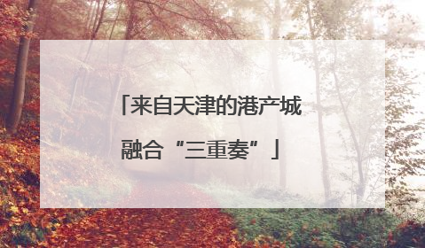 来自天津的港产城融合“三重奏”