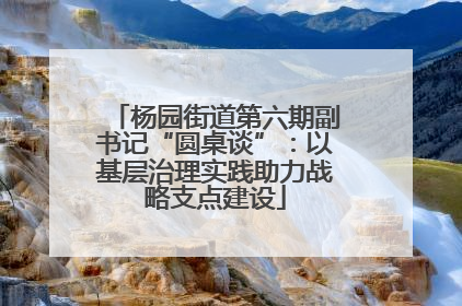 杨园街道第六期副书记“圆桌谈”：以基层治理实践助力战略支点建设