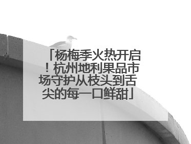 杨梅季火热开启！杭州地利果品市场守护从枝头到舌尖的每一口鲜甜