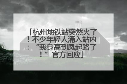 杭州地铁站突然火了！不少年轻人涌入站内：“我身高到凤起路了！”官方回应