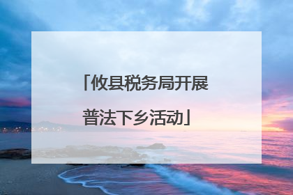 攸县税务局开展普法下乡活动