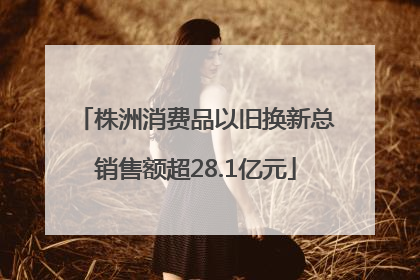 株洲消费品以旧换新总销售额超28.1亿元