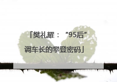 樊礼耀：“95后”调车长的攀登密码
