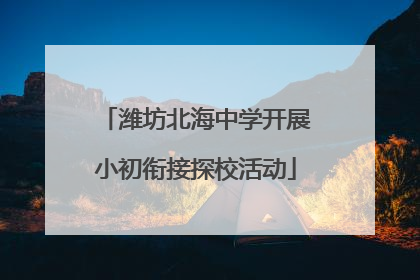 潍坊北海中学开展小初衔接探校活动