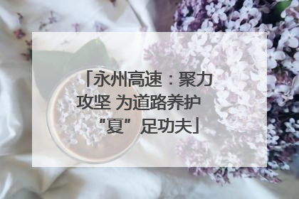 永州高速：聚力攻坚 为道路养护“夏”足功夫