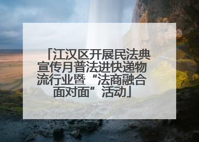 江汉区开展民法典宣传月普法进快递物流行业暨“法商融合面对面”活动