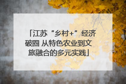 江苏“乡村+”经济破圈 从特色农业到文旅融合的多元实践