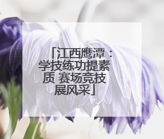江西鹰潭：学技练功提素质 赛场竞技展风采