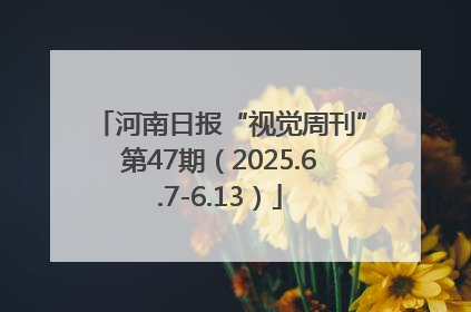 河南日报“视觉周刊”第47期（2025.6.7-6.13）