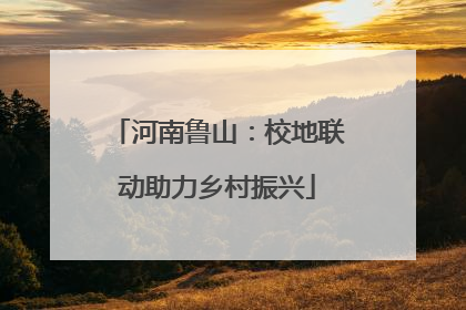河南鲁山：校地联动助力乡村振兴