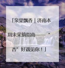 泉果飘香｜济南本周末采摘指南——“杏”好遇见你！