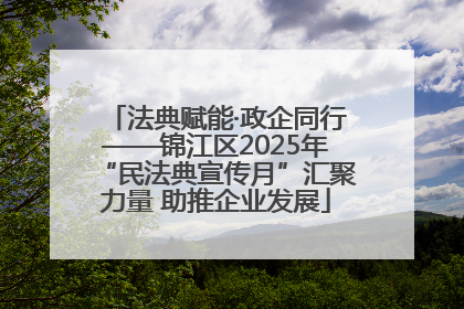 法典赋能·政企同行——锦江区2025年“民法典宣传月”汇聚力量 助推企业发展