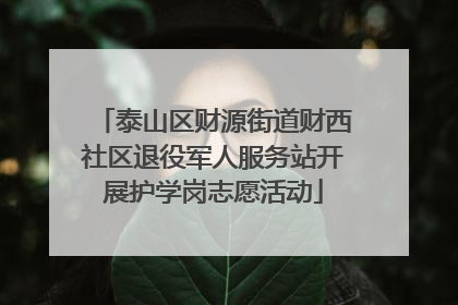 泰山区财源街道财西社区退役军人服务站开展护学岗志愿活动