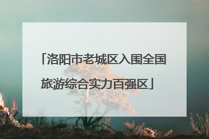 洛阳市老城区入围全国旅游综合实力百强区