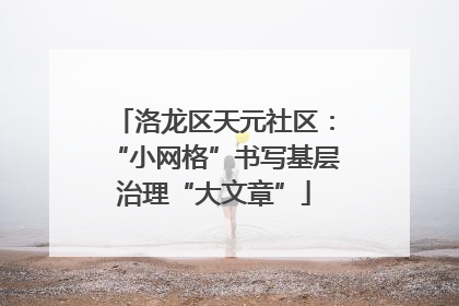 洛龙区天元社区：“小网格”书写基层治理“大文章”