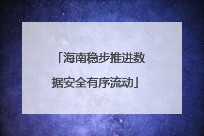 海南稳步推进数据安全有序流动