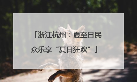 浙江杭州：夏至日民众乐享“夏日狂欢”