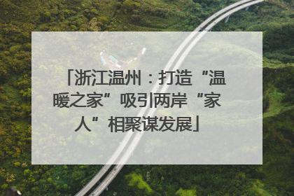 浙江温州：打造“温暖之家”吸引两岸“家人”相聚谋发展