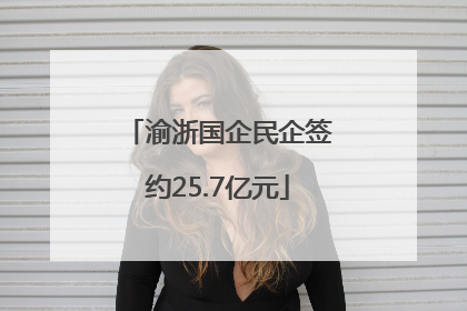 渝浙国企民企签约25.7亿元