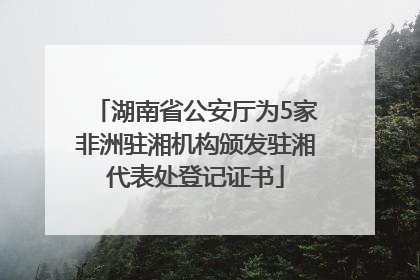 湖南省公安厅为5家非洲驻湘机构颁发驻湘代表处登记证书