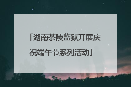 湖南茶陵监狱开展庆祝端午节系列活动
