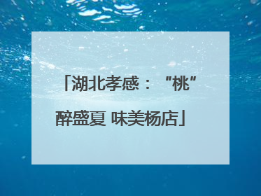 湖北孝感：“桃”醉盛夏 味美杨店