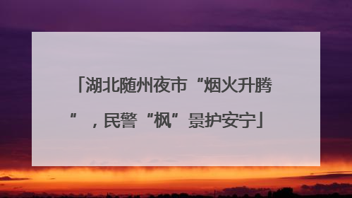 湖北随州夜市“烟火升腾”，民警“枫”景护安宁