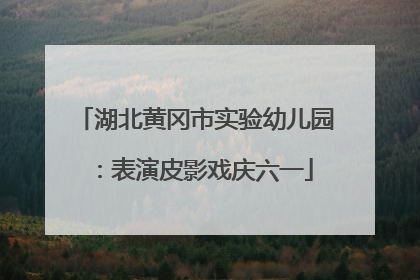 湖北黄冈市实验幼儿园：表演皮影戏庆六一