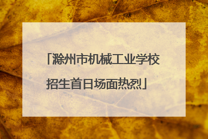 滁州市机械工业学校招生首日场面热烈