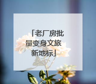 老厂房批量变身文旅新地标
