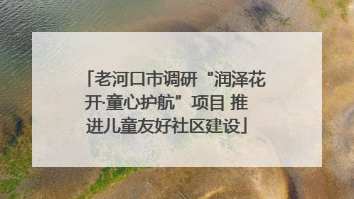 老河口市调研“润泽花开·童心护航”项目 推进儿童友好社区建设