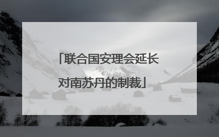 联合国安理会延长对南苏丹的制裁