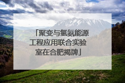 聚变与氢氨能源工程应用联合实验室在合肥揭牌
