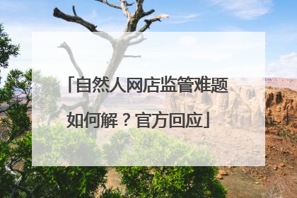 自然人网店监管难题如何解？官方回应
