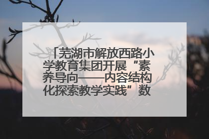 芜湖市解放西路小学教育集团开展“素养导向——内容结构化探索教学实践”数学专题研讨活动