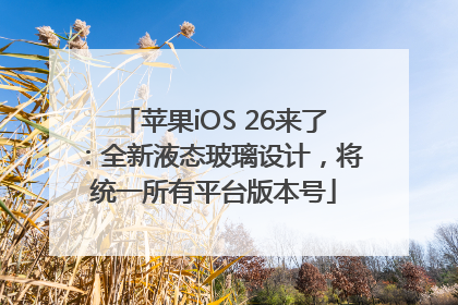 苹果iOS 26来了：全新液态玻璃设计，将统一所有平台版本号