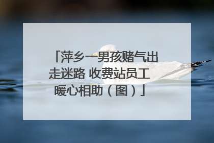 萍乡一男孩赌气出走迷路 收费站员工暖心相助（图）